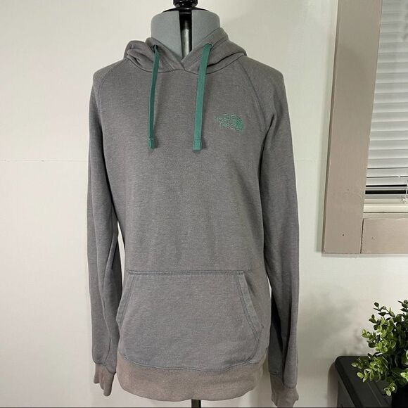 The North Face Tops - The North Face gray and green women's hoodie size small